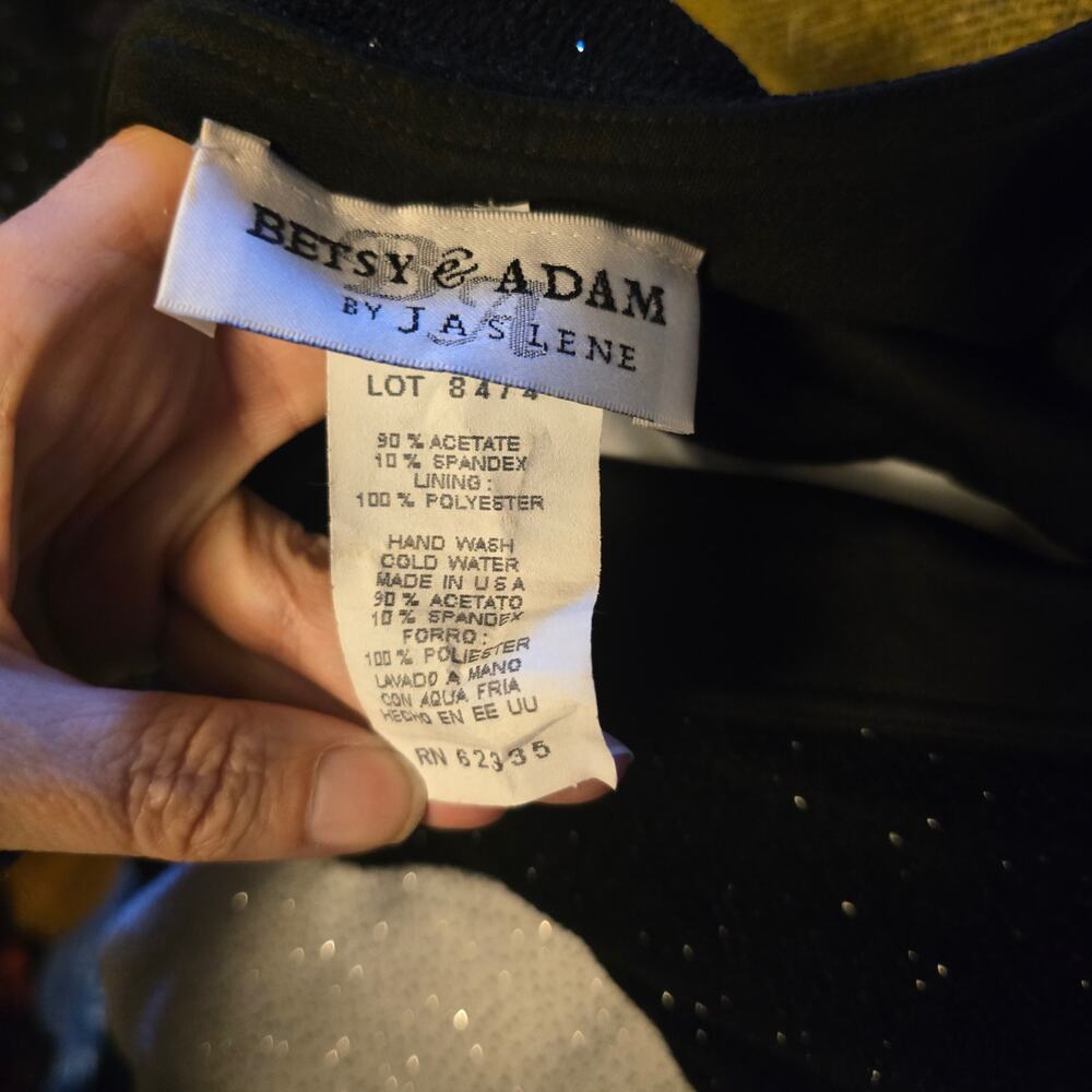 Betsy & Adam one shoulder swirl sparkle y2k maxi dress size 10 petite - Picture 3 of 6